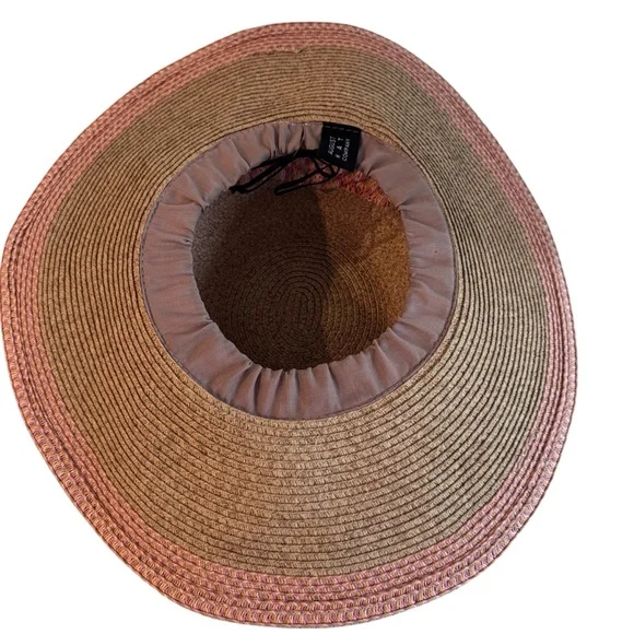 August Hat Company Wide Brimmed Paper Straw Floppy Sun Hat OSFM - Picture 4 of 7